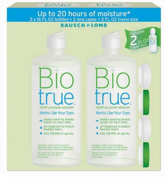 Bio True Bausch + Lomb Biotrue Multi-Purpose Solution Contact Lenss Eye Drops 34 Ounce