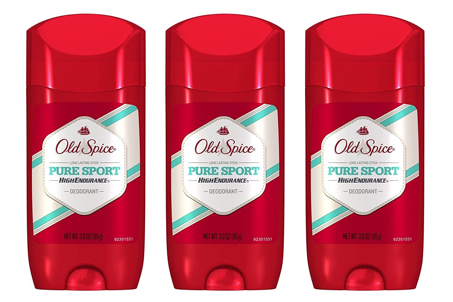Old Spice Deodorant for Men Pure Sport Scent High Endurance 3 Ounce (Pack of 5)