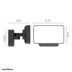 Atomi Smart WiFi LED Floodlight—2300 Lumens, Dimmable, Premium Aluminum Construction, IP65 All-Weather, Tunable White, Color Changing, Works with Voice Control