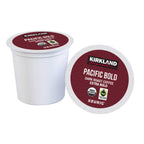 Kirkland Signature Pacific Bold K-Cup dark roast coffee pod with USDA Organic certification