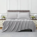 King Grey Gray 680 Thread Count Kirkland Sheet Set 6 Piece Deep Pockets