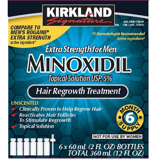 Hair Regrowth Treatment Minoxidil Foam for Men, 2.11 oz, 6 Count (6 Month Supply)