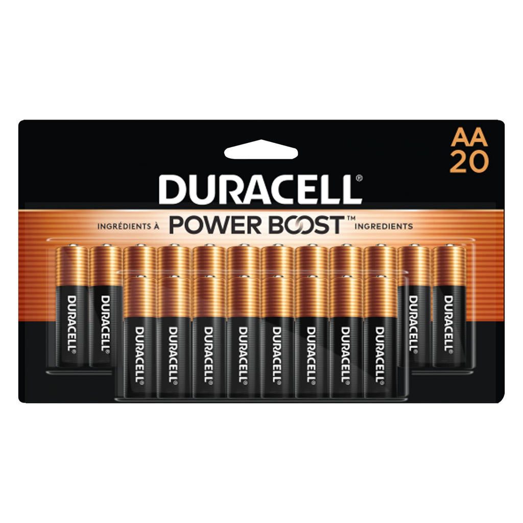 DURACELL Duralock AA 1.5 Volt Alkaline Battery Pack to Charge Items for Exclusive Power in Remotes and Controllers, (5 Packs of 20 Batteries Each)