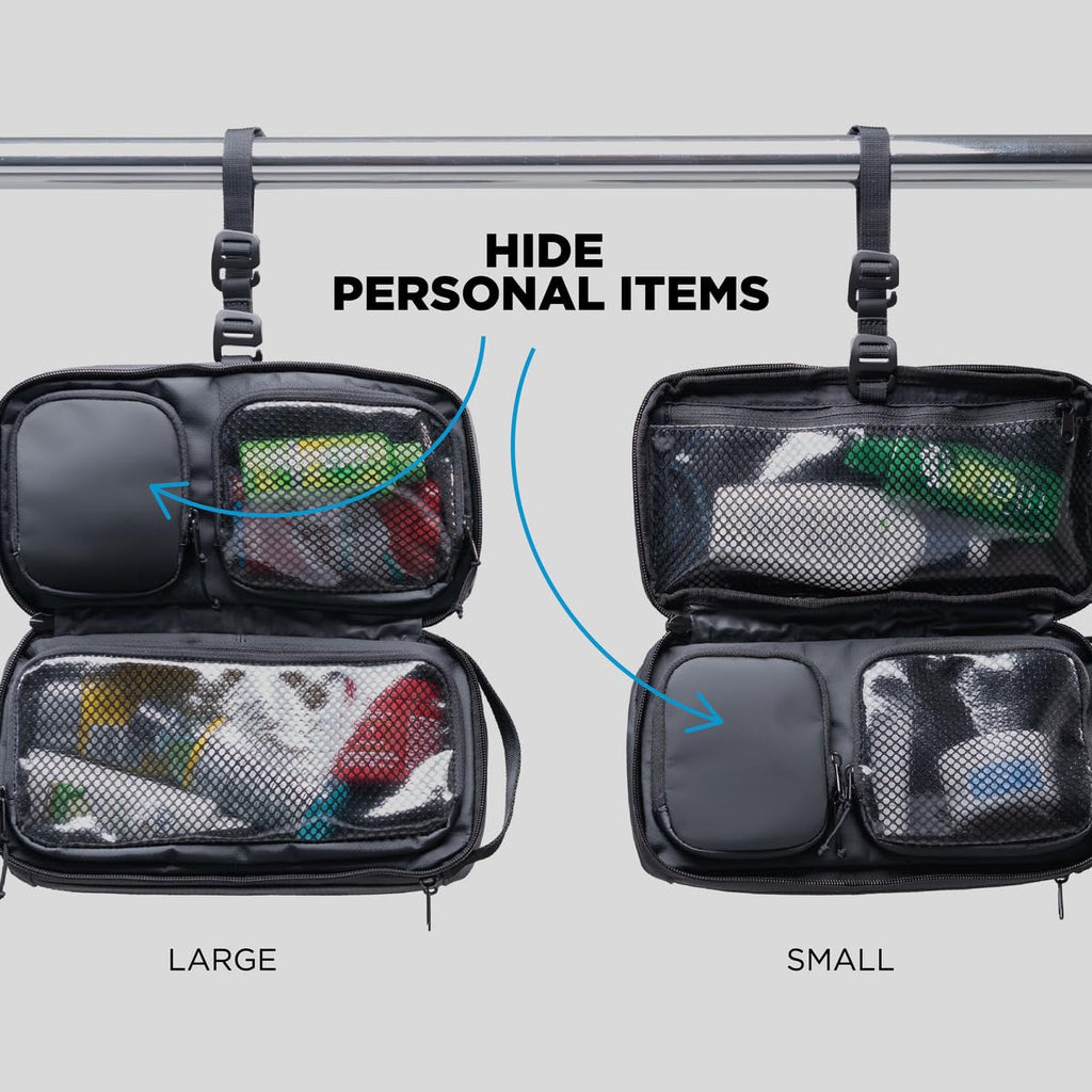 NOMATIC Toiletry Bag for Travel - Great for Travel Size Toiletries - Travel Essentials Wash Bag - Travel Makeup Bag, (Black), Large V2