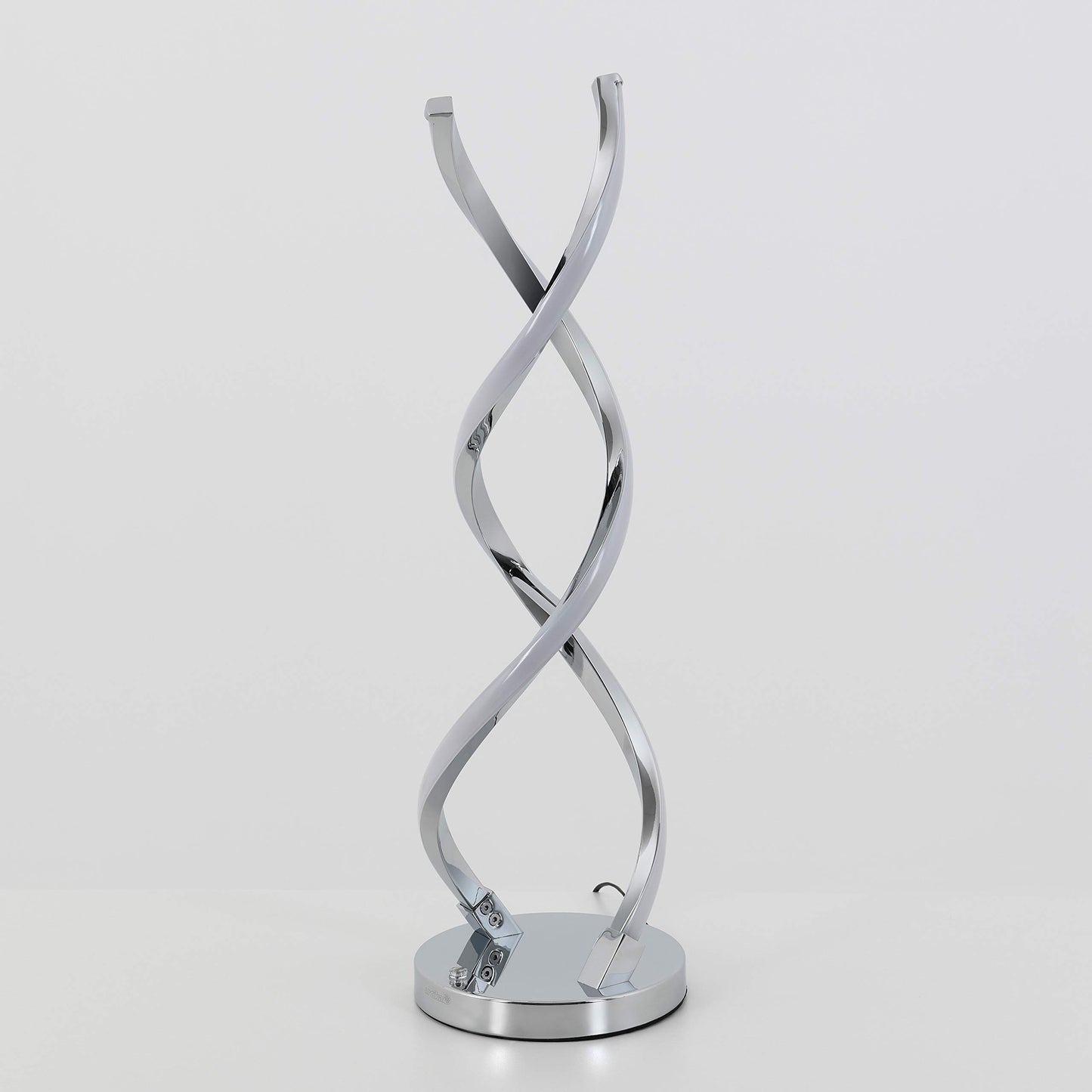 Artika Swirl Table Lamp, Chrome, Silver