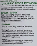Feel Good USDA Organic Turmeric Powder, 16 Ounces