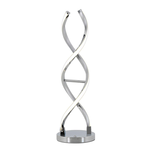Artika Swirl Table Lamp, Chrome, Silver