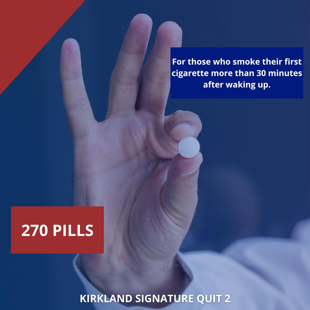 KIRKLAND Signature Quit 2 Nicotine Polacrilex Lozenges, Cherry Flavor, 270 Count