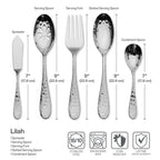 Mikasa, Lilah Flatware Service for 8, 45 Piece Set, 18/10 Stainless Steel, Silverware Set with Serving Utensils