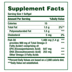 Nature's Bounty softgels fish oil 1400mg omega 3 heart health bottle odorless