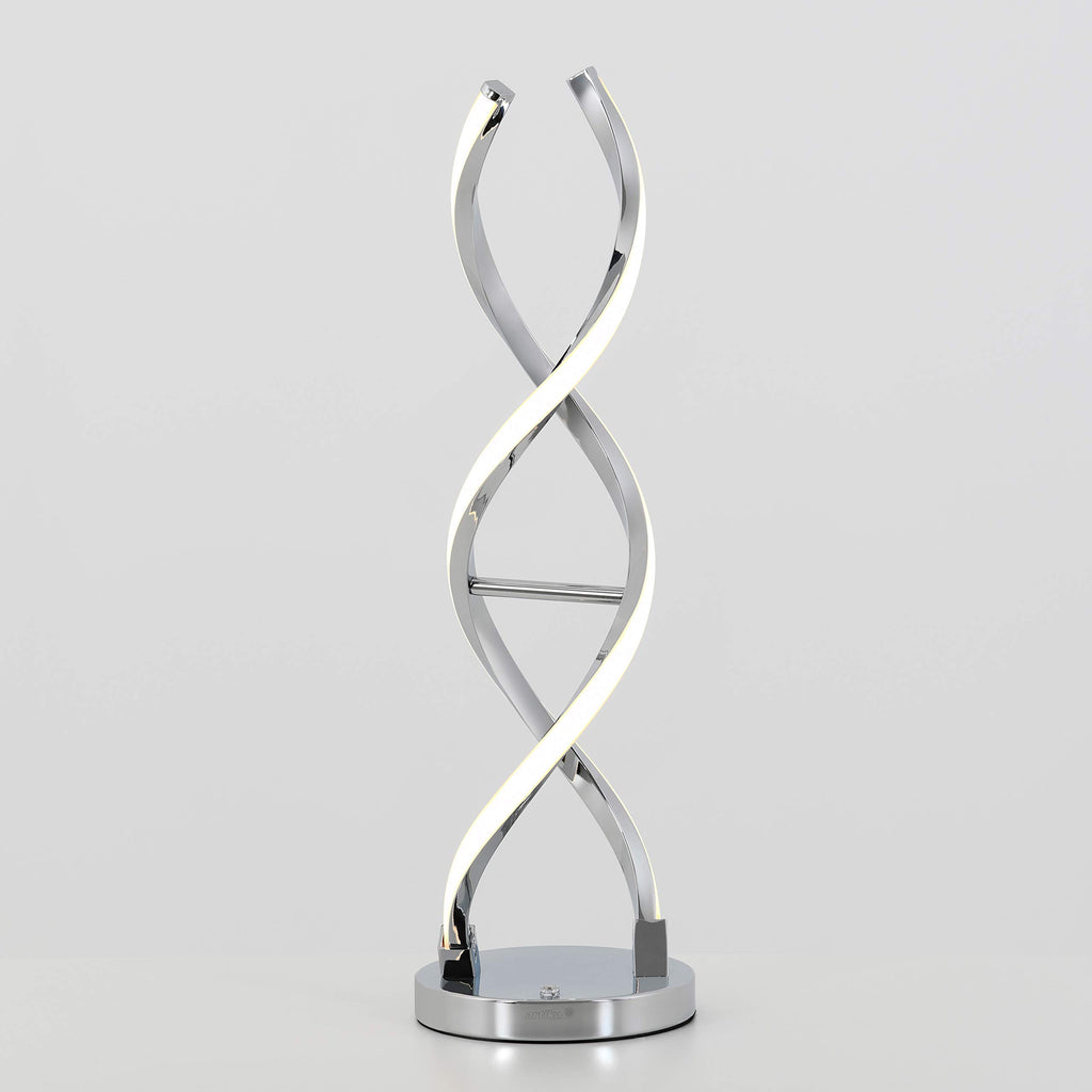 Artika Swirl Table Lamp, Chrome, Silver