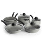 BALLARINI Asti by HENCKELS 10-pc Aluminum Nonstick Cookware Set, Grey