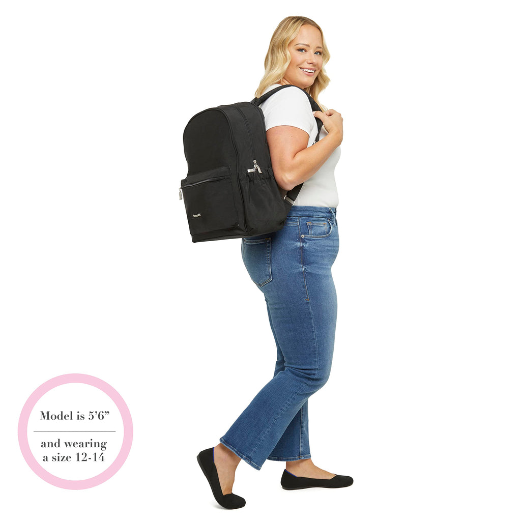 Baggallini On the Go Laptop Backpack - 16x12 Inch Travel Backpack with 16 Inch Laptop Sleeve - Lightweight Luggage Backpack