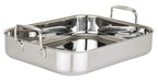 Viking Culinary 3-Ply Stainless Steel Roasting Pan, Includes Nonstick Rack & Carving Set, Dishwasher, Oven Safe, Works on All Cooktops including Induction
