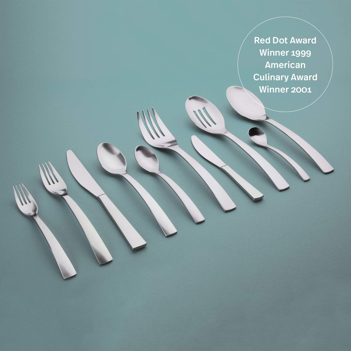 Gourmet Settings Carry On 45pc Set Flatware, 45 Piece, Silver