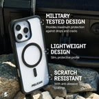 Pelican Ranger iPhone 16 Pro Max Case [Compatible with MagSafe] Rugged Magnetic Phone Case with 12ft Military-Grade Drop Protection - Heavy Duty Phone Cover for iPhone 16 Pro Max - Frosted Clear