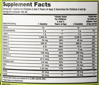 EMS Kirkland Signature Children's Complete Multivitamin Gummies 320 Count