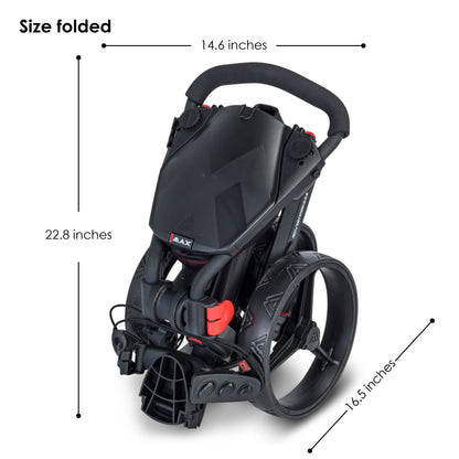 Big Max IQ+ 3-Wheel Golf Push Cart | Ultra-Lightweight | Quick-Folding | Pull Cart | Scorecard Holder | Adjustable Bag Bracket