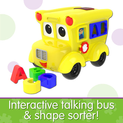 The Learning Journey: Early Learning - Letterland School Bus - Electronic Shape Matching Talking Shape Sorter - Baby Toddler Toys & Gifts for Boys & Girls Ages 18 Months - 4 Years - Award Winning Toy