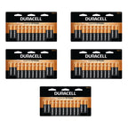 DURACELL Duralock AA 1.5 Volt Alkaline Battery Pack to Charge Items for Exclusive Power in Remotes and Controllers, (5 Packs of 20 Batteries Each)