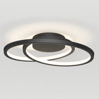 artika Salto 15W LED Modern Swirl Flush Mount Ceiling Light Fixture, Matte Black - Ideal for Bedroom, Hallway, Kitchen - 700 Lumens, 2700-3300-4500 Kelvin, No Bulb Required