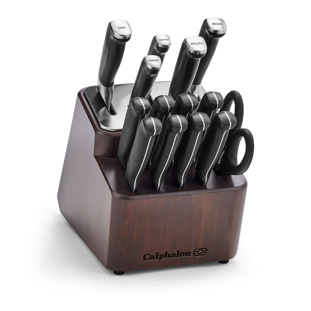 Calphalon® Premier™ SharpIN Knife Set with Sharpening Knife Block, 15 Piece, Carbon Steel