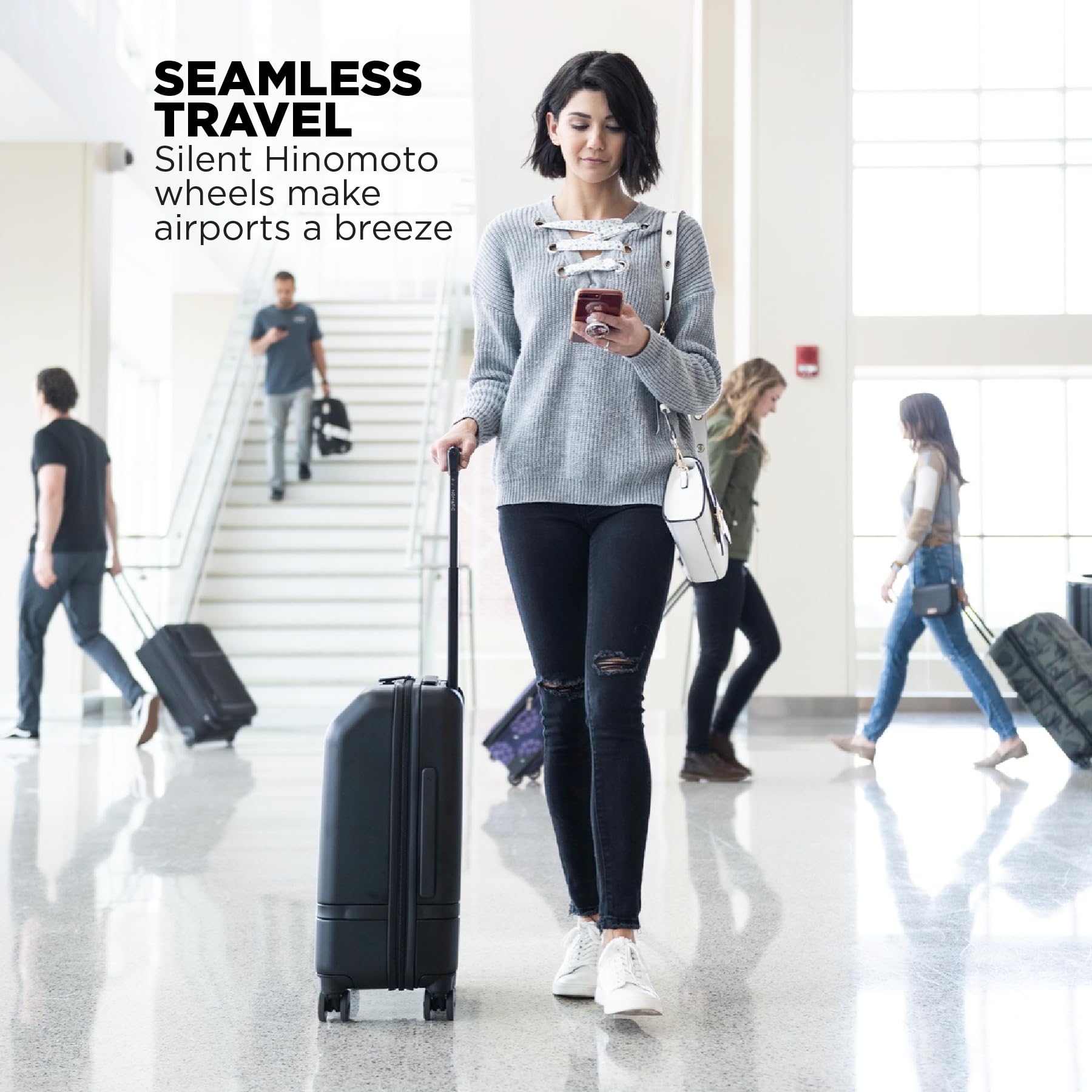 NOMATIC Carry-On Classic Luggage Perfect for 3-5 Day Trips, Hard Case Luggage for Men and Women