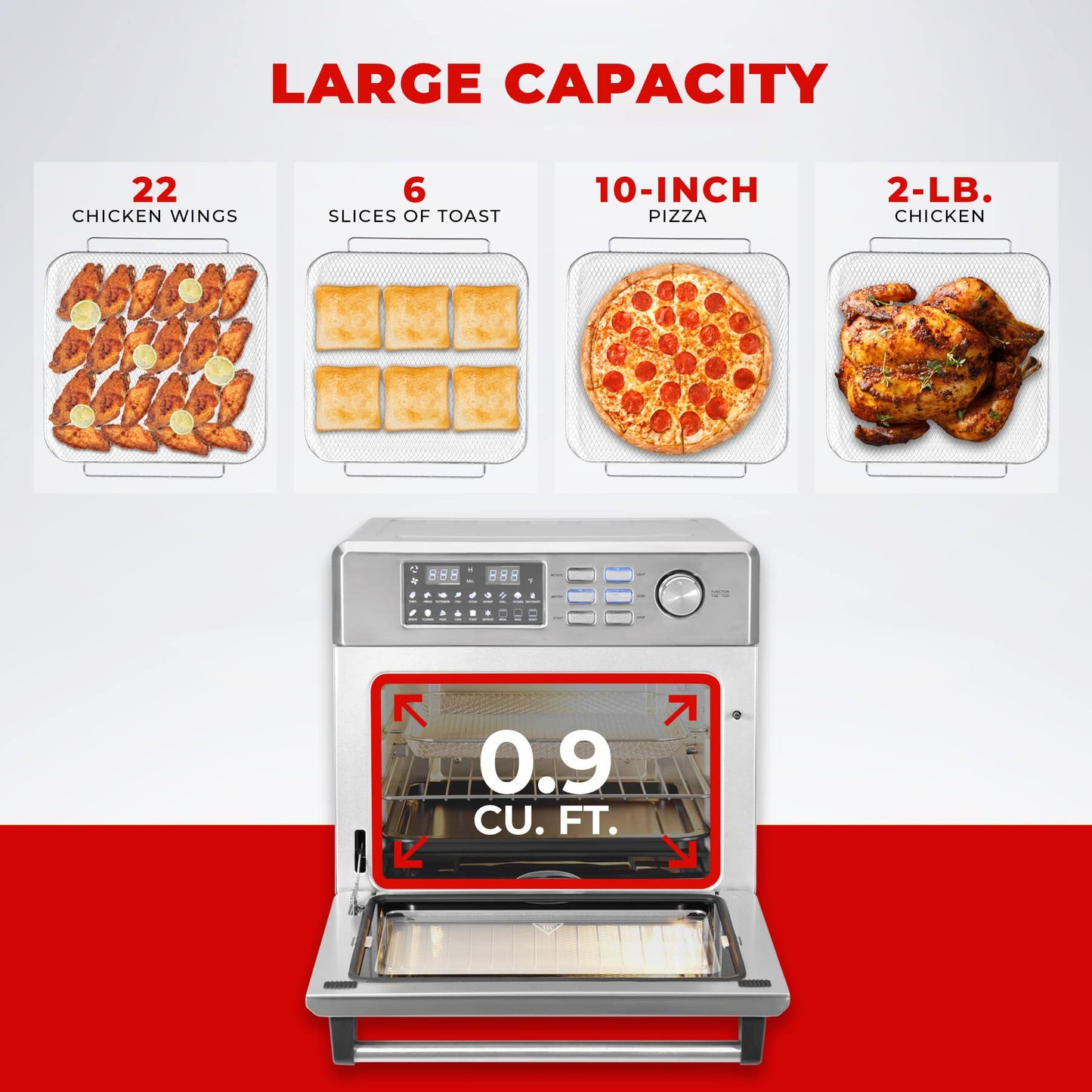 CUCKOO Air Oven | 18 Preset Modes, 360 Convectional Cooking, Premium Interior & Exterior, All accessories included Black/Stainless Steel CAFO-A2601S