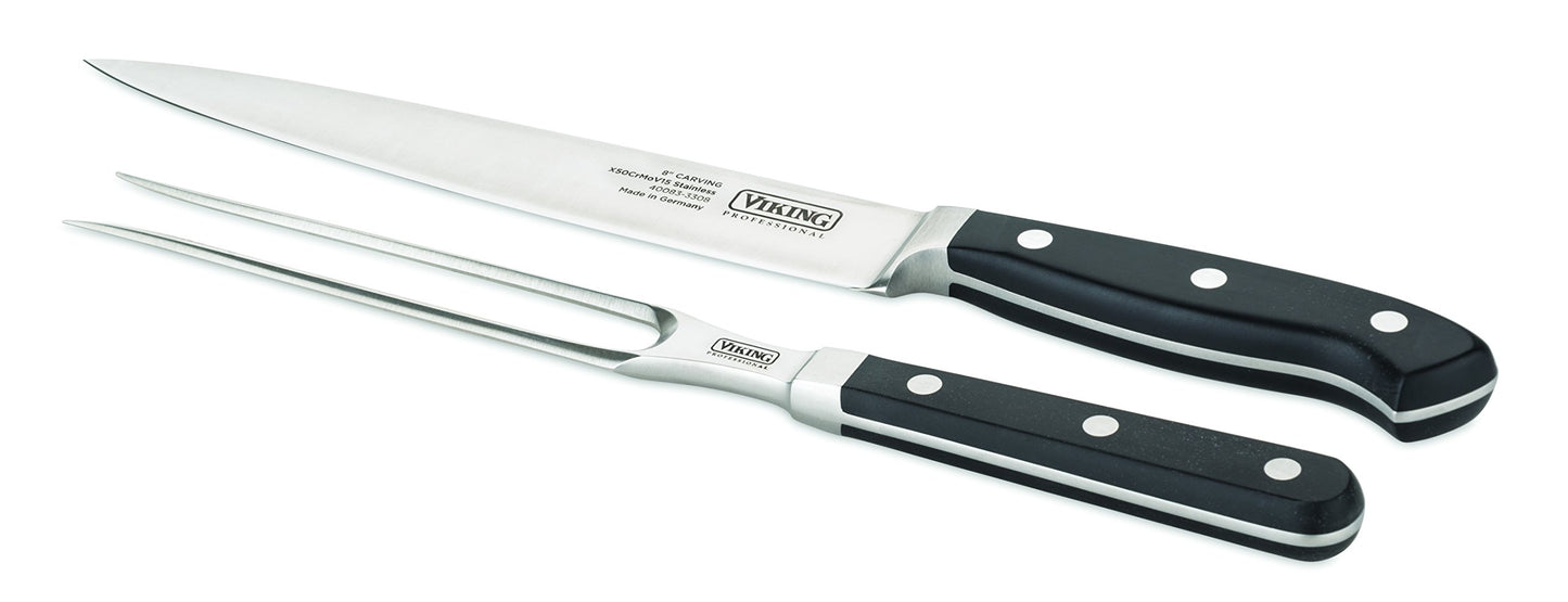 Viking Culinary Professional German Stainless Steel, Carving Knife, 8 Inch, Black