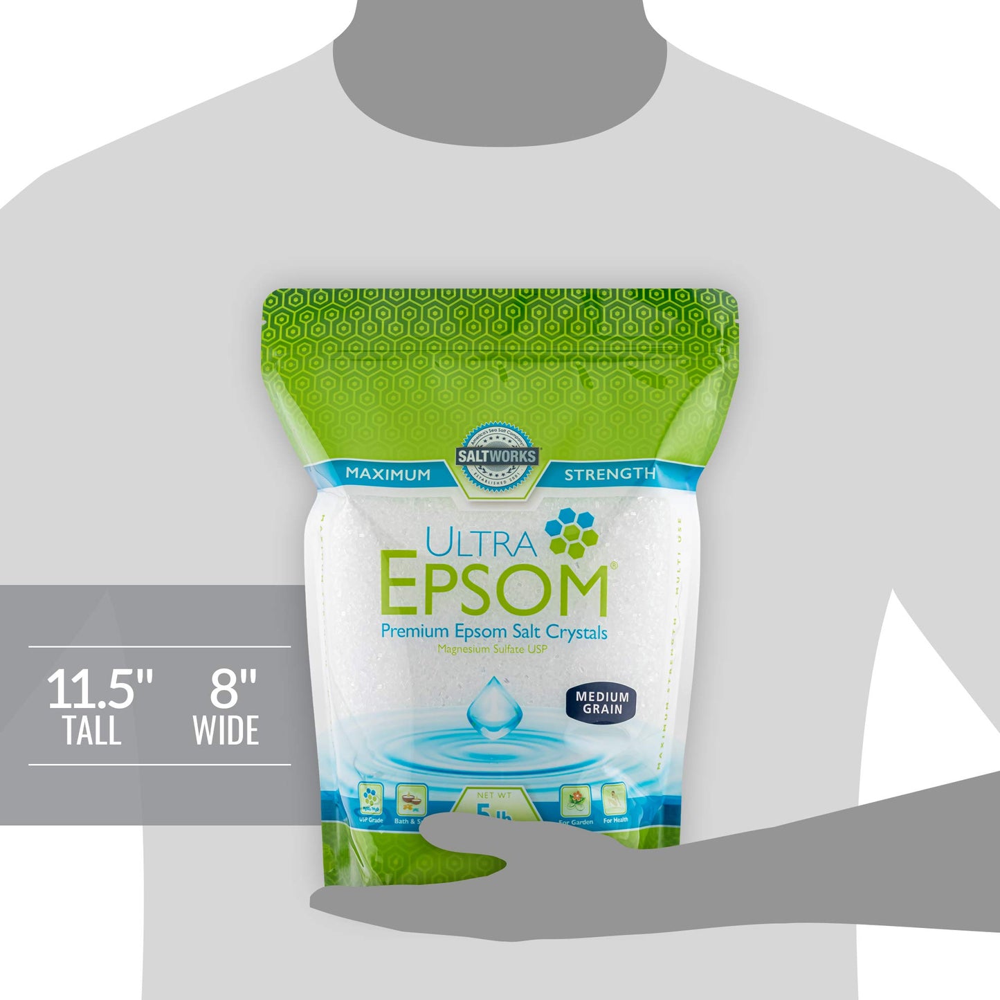 SaltWorks Ultra Epsom Bath Salt
