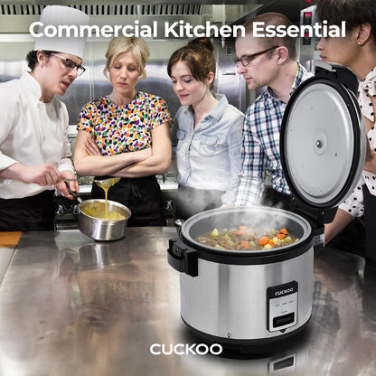 CUCKOO CR-3032 30-Cup (Cooked) / 60-Cup (Cooked) Large Capacity Commercial Rice Cooker & Warmer with Nonstick Inner Pot, Switch Press (Silver/Black)