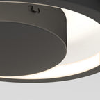 artika Salto 15W LED Modern Swirl Flush Mount Ceiling Light Fixture, Matte Black - Ideal for Bedroom, Hallway, Kitchen - 700 Lumens, 2700-3300-4500 Kelvin, No Bulb Required