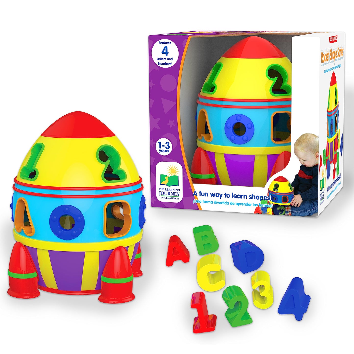 The Learning Journey Early Learning – Rocket Shape Sorter – Toddler Toys & Gifts for Boys & Girls Ages 12 Months and Up