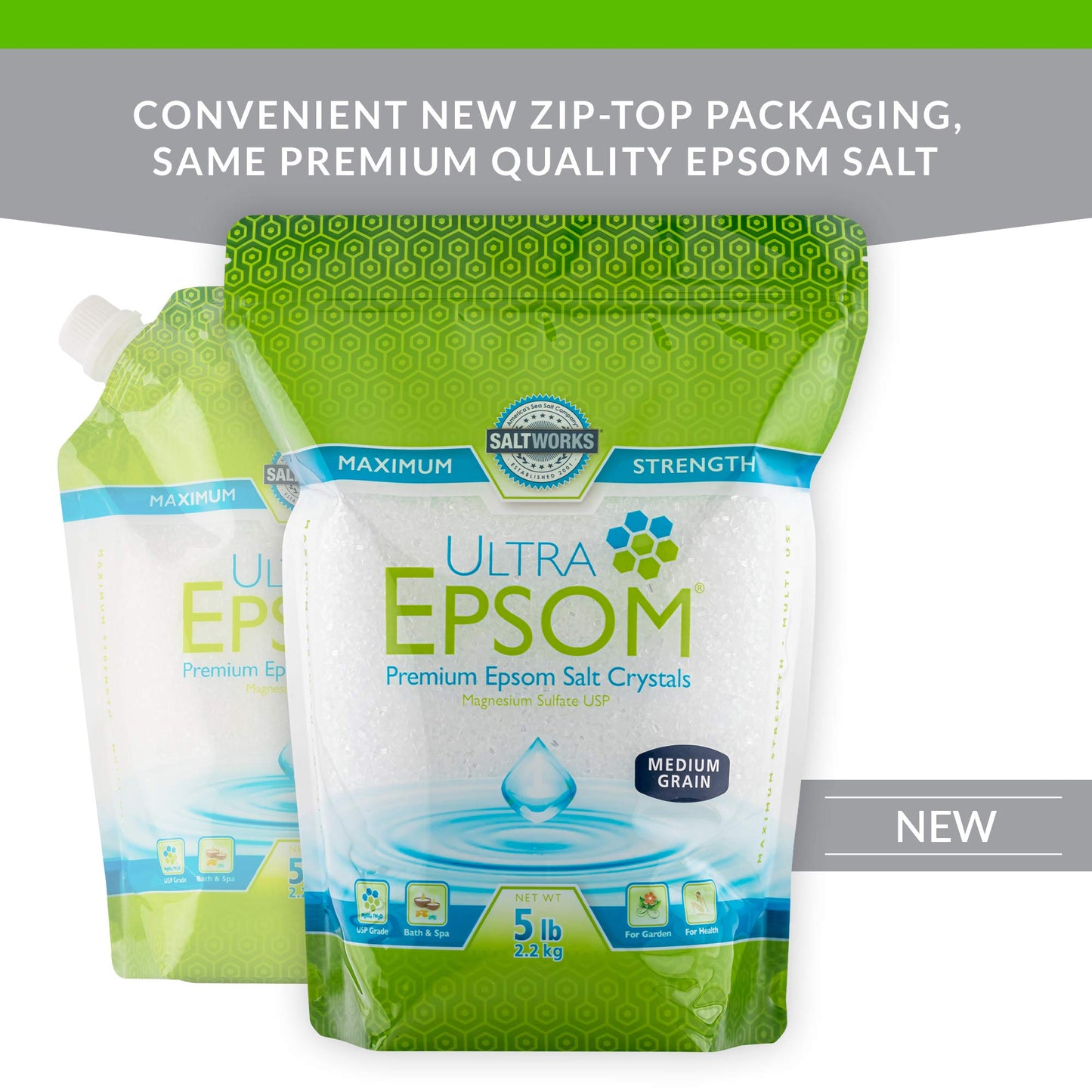 SaltWorks Ultra Epsom Bath Salt