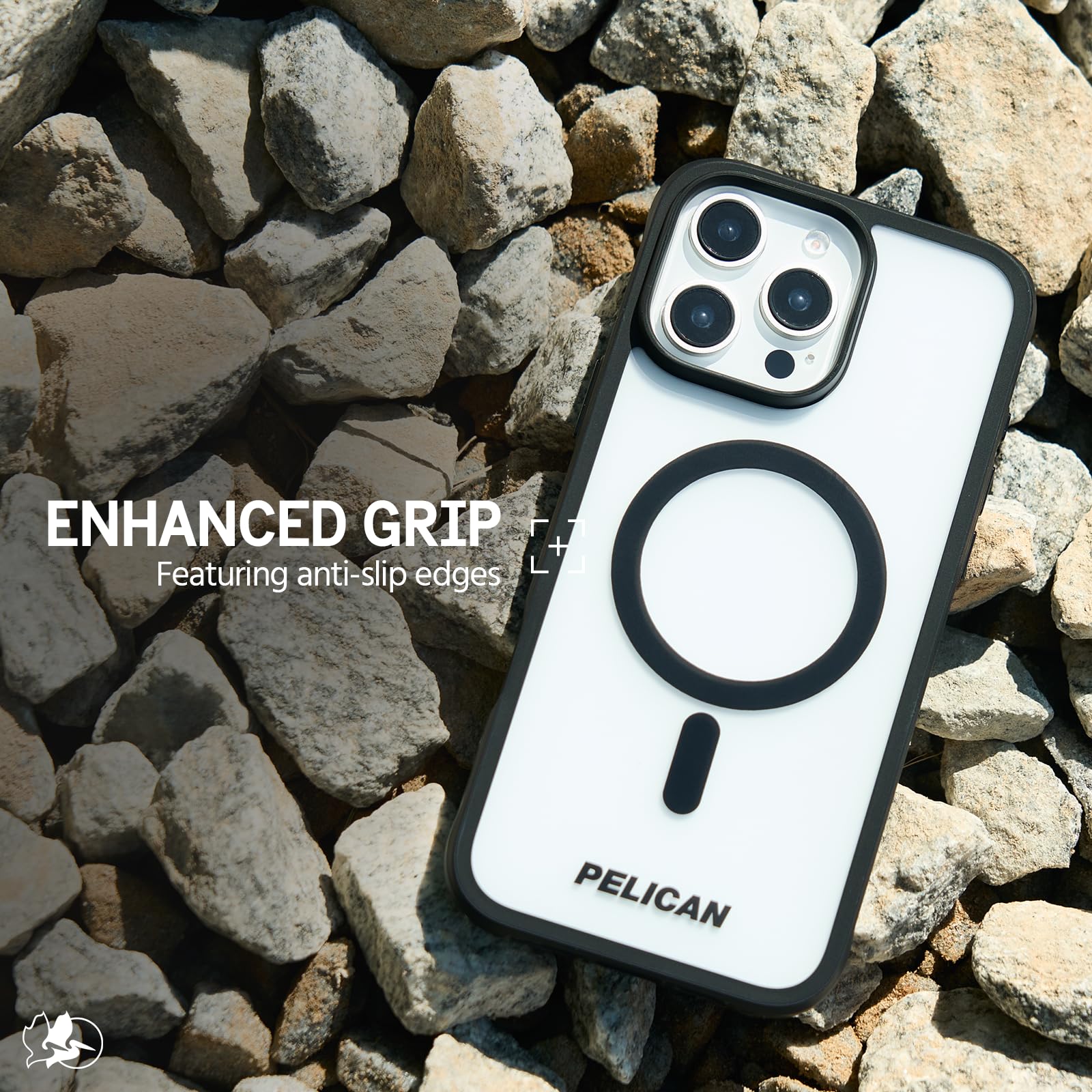 Pelican Ranger iPhone 16 Pro Max Case [Compatible with MagSafe] Rugged Magnetic Phone Case with 12ft Military-Grade Drop Protection - Heavy Duty Phone Cover for iPhone 16 Pro Max - Frosted Clear