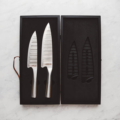 Schmidt Bros. Evolution 3- Piece Knife Set, High-Carbon German Stainless Steel Cutlery in a Wood Gift Box