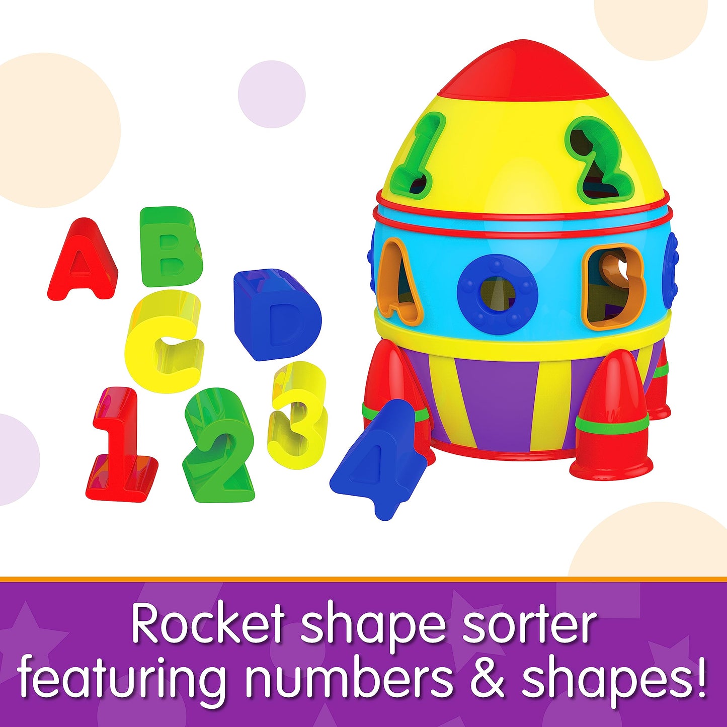 The Learning Journey Early Learning – Rocket Shape Sorter – Toddler Toys & Gifts for Boys & Girls Ages 12 Months and Up