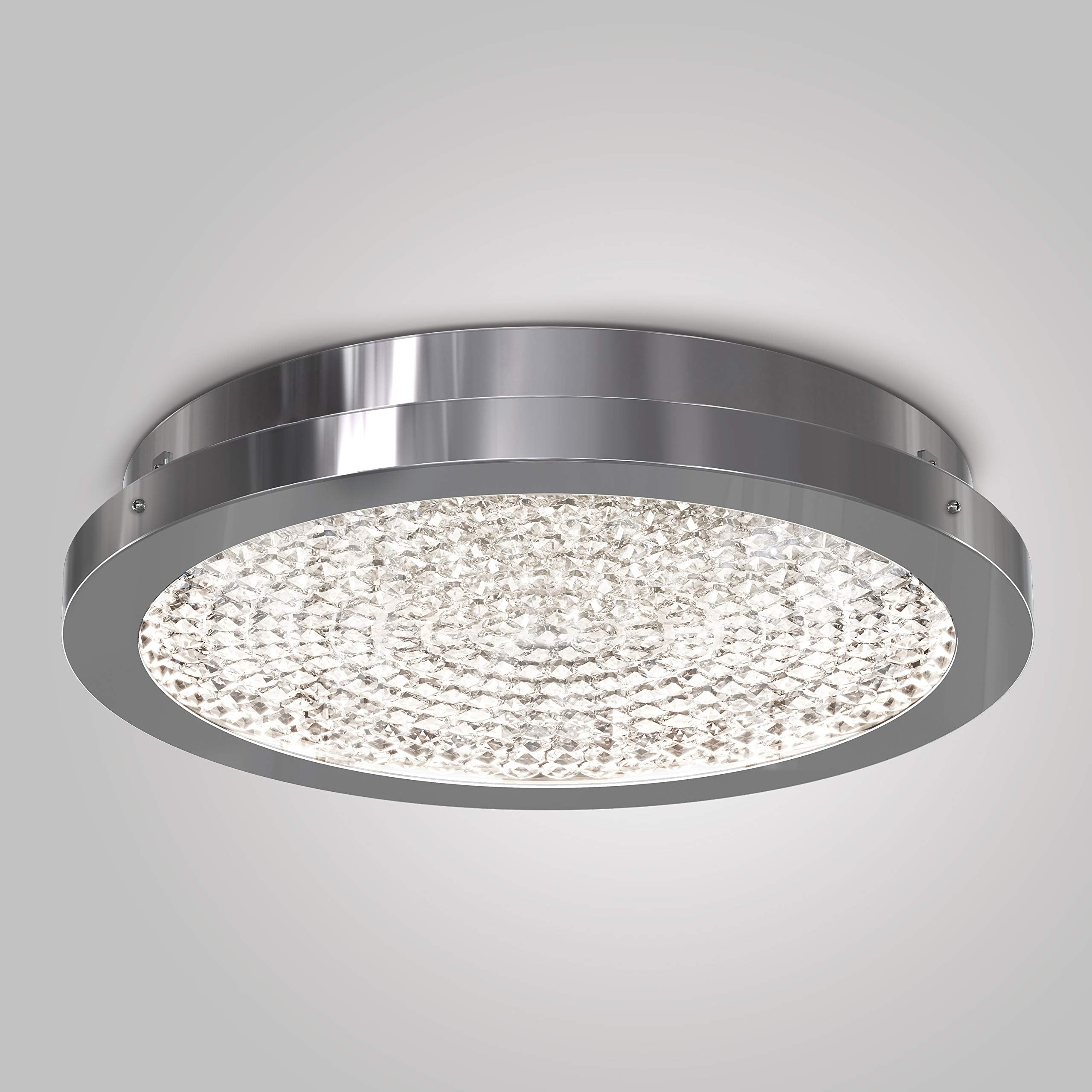 Artika Glam LED-Integrated Flushmount Ceiling Light, Chrome