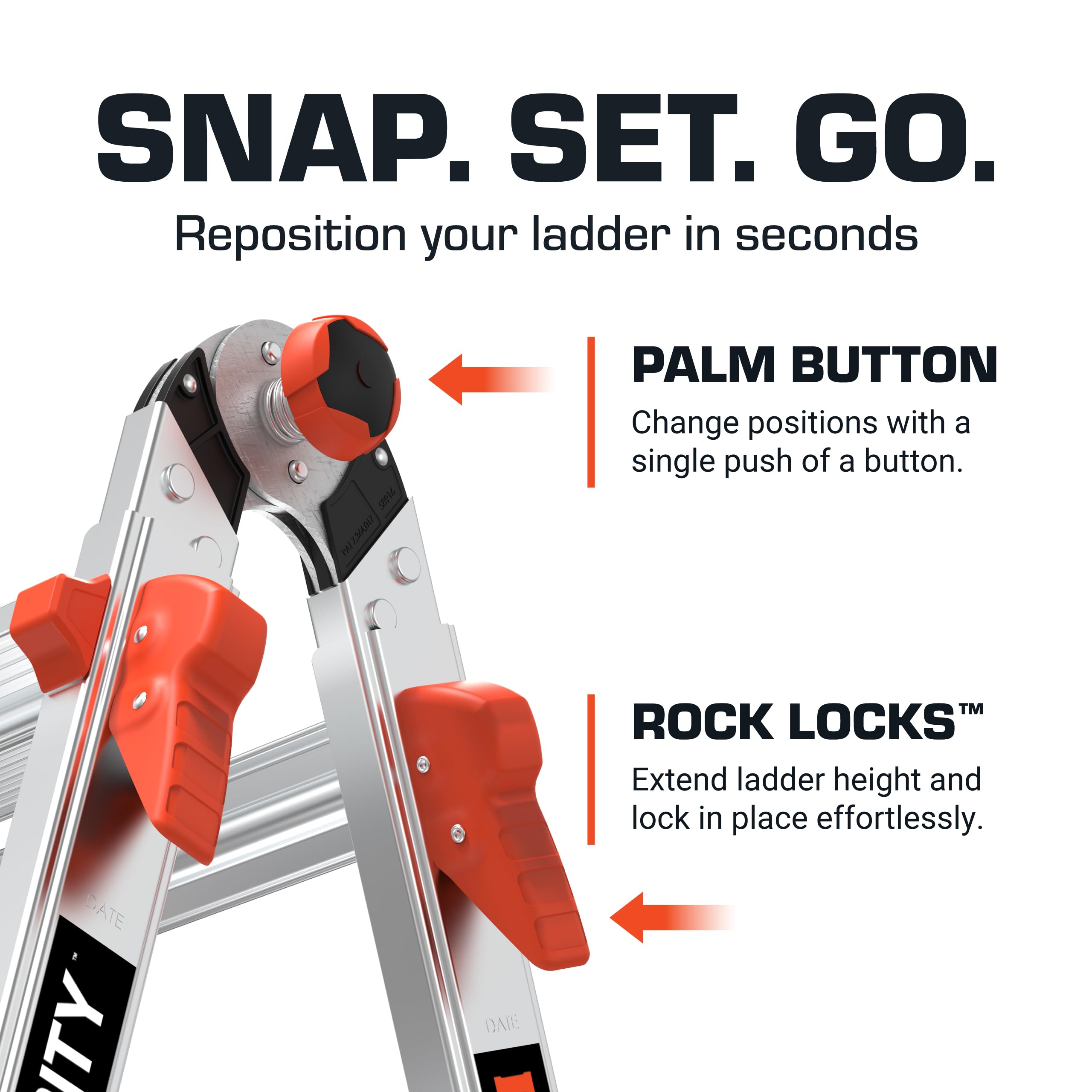 Little Giant Ladders, Velocity with Wheels, M17, 17 Ft, Multi-Position Ladder, Aluminum, Type 1A, 300 lbs Weight Rating, (15417-001)