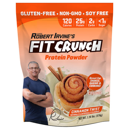 FITCRUNCH Whey Protein Powder | Designed by Robert Irvine | Mixability Technology, Gluten Free, Soy Free & Non-GMO