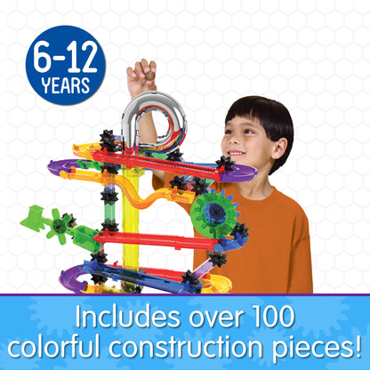 The Learning Journey - Techno Gears - Marble Mania - Hotshot 100+ Pieces - Marble Runs for Kids - STEM Toys for Boys & Girls Ages 6-12 Years - Award Winning Toys (567890)