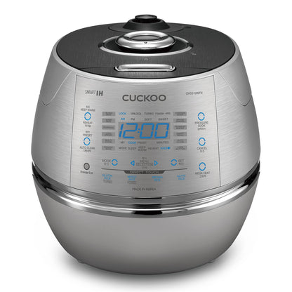 CUCKOO CRP-CHSS1009FN Induction Heating Pressure Rice Cooker, 10 cups, Metallic