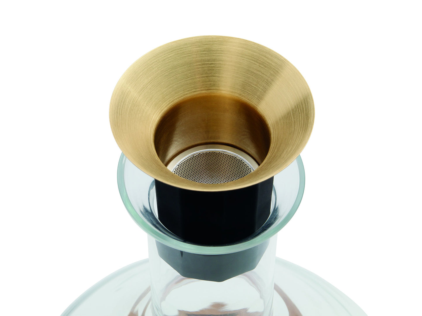 RBT Decanter with Wood Coaster and Micro-Perforated Aerator,Clear