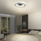 artika Salto 15W LED Modern Swirl Flush Mount Ceiling Light Fixture, Chrome - Ideal for Bedroom, Hallway, Kitchen - 1000 Lumens, 2700 Kelvin, No Bulb Required