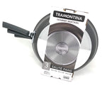 Tramontina Gourmet Selection 3 Piece Set Nonstick Saute Pans (8", 10" & 12") Heavy-Gauge Aluminium High Performance Nonstick Riveted Silicone Handles (Metallic Black)