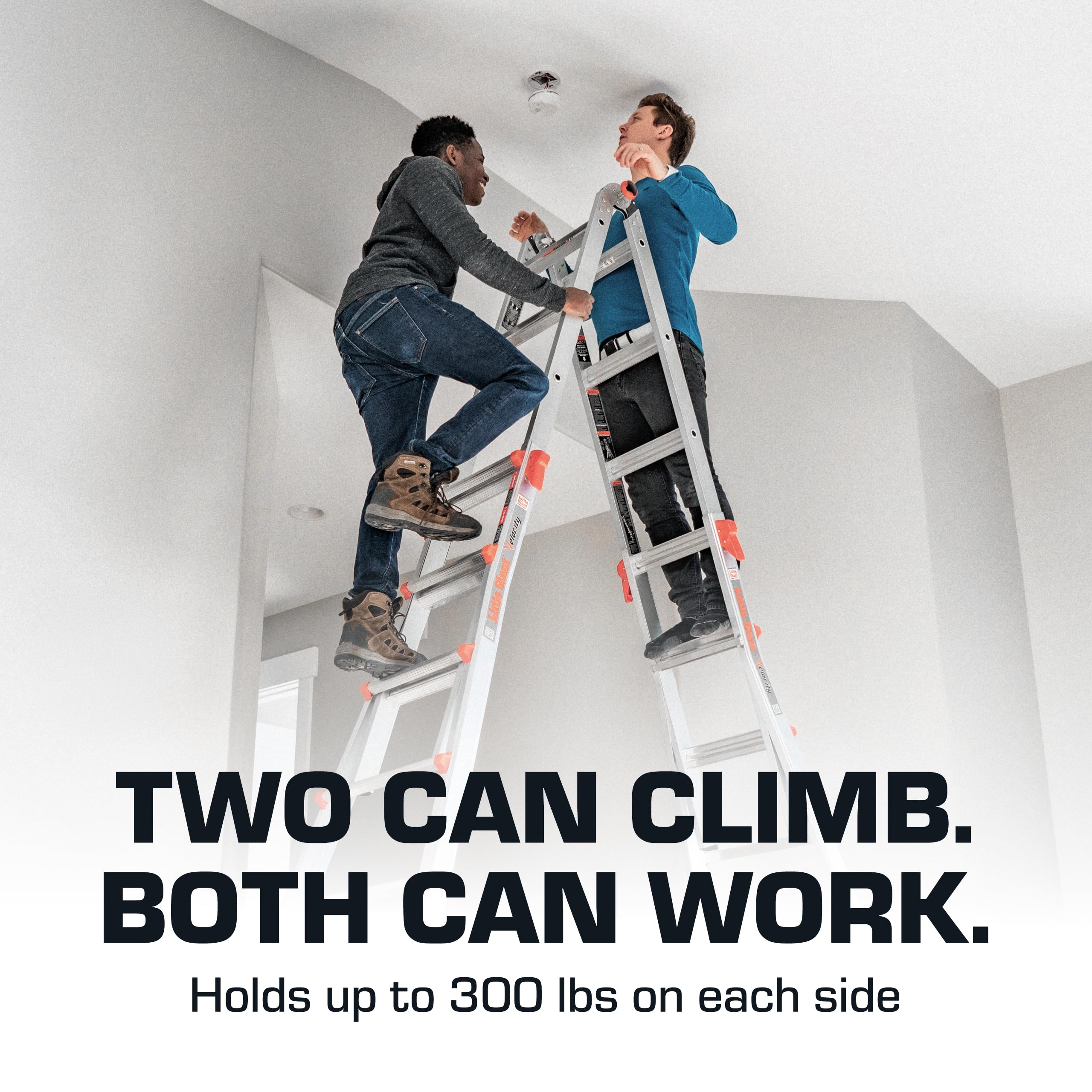 Little Giant Ladders, Velocity with Wheels, M17, 17 Ft, Multi-Position Ladder, Aluminum, Type 1A, 300 lbs Weight Rating, (15417-001)