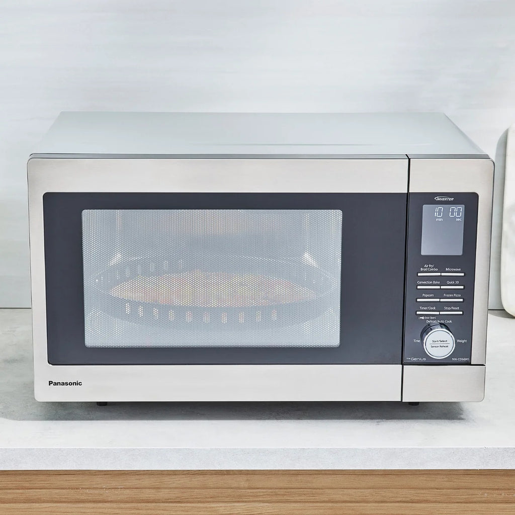 Panasonic Compact Microwave Oven with 1100 Watts of Cooking Power, Sensor Cooking, Quick 30sec and Popcorn Button, 1.3 cft