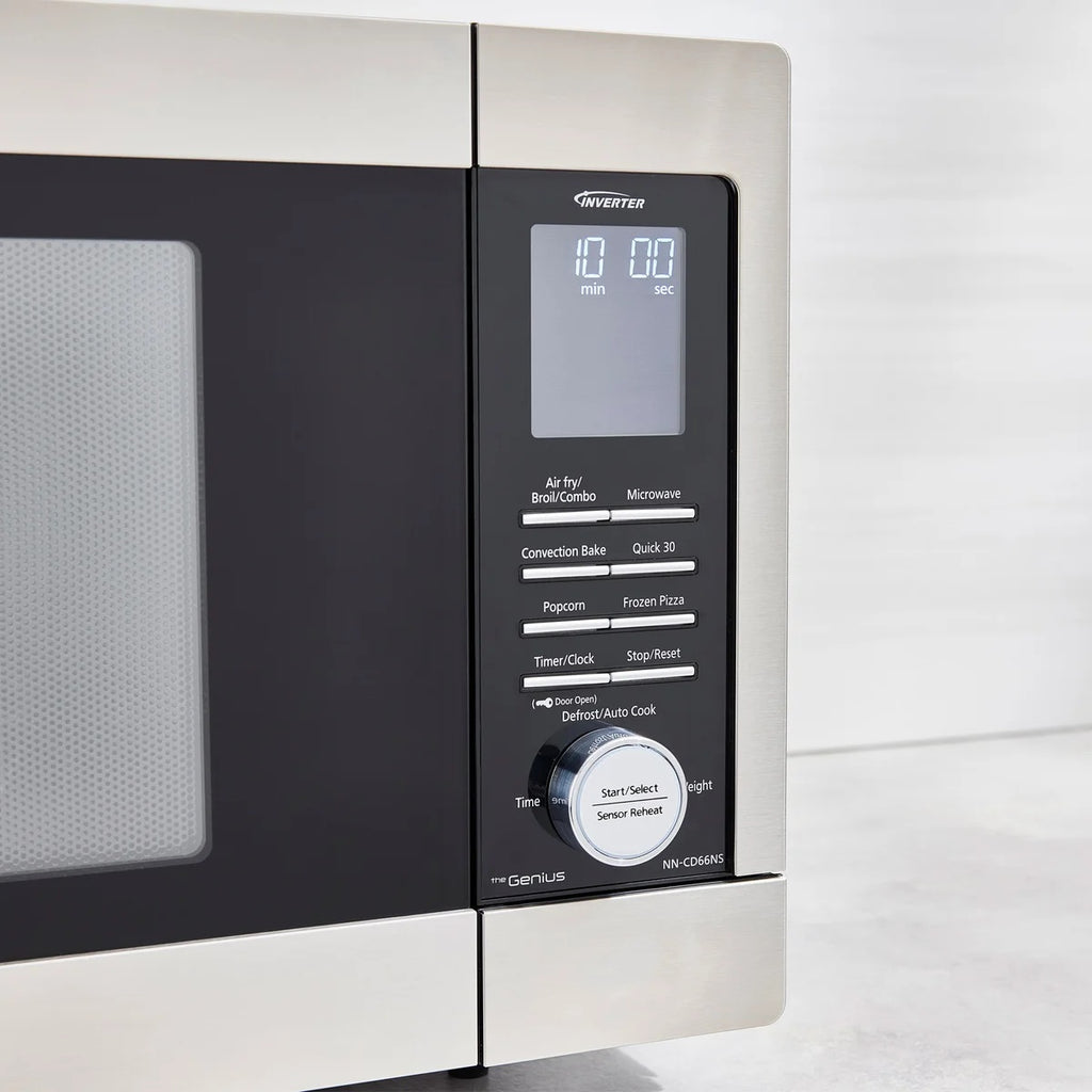 Panasonic Compact Microwave Oven with 1100 Watts of Cooking Power, Sensor Cooking, Quick 30sec and Popcorn Button, 1.3 cft